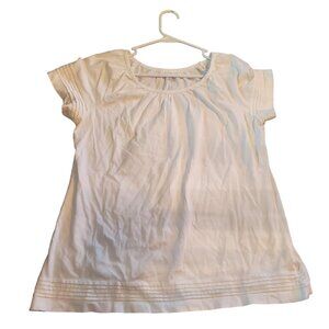 Kim Rogers White Business Cap Sleeve Top Boho Cottagecore Hippie Fairycore